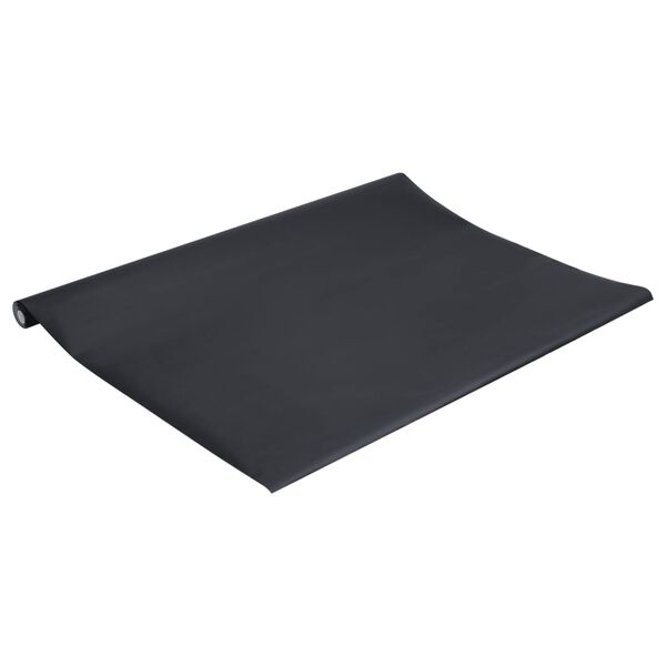 vidaXL Adhesivo para muebles autoadhesivo negro mate 90x500 cm PVC