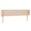 vidaXL Cabecero de cuero sint&eacute;tico color capuchino 183x23x78/88 cm