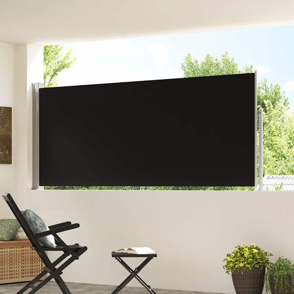 vidaXL Toldo lateral retr&aacute;ctil 120x300 cm negro