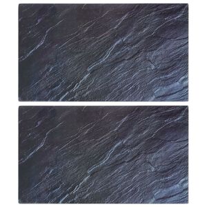 vidaXL Tablas de cortar 2 uds patr&oacute;n de piedra natural vidrio templado