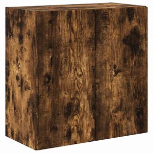 vidaXL Mueble de TV Montado en la Pared Roble ahumado
