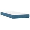vidaXL Cama box spring con colch&oacute;n y LED terciopelo azul oscuro 100x220 cm