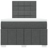 vidaXL Cama box spring con colch&oacute;n tela gris oscuro 120x200 cm