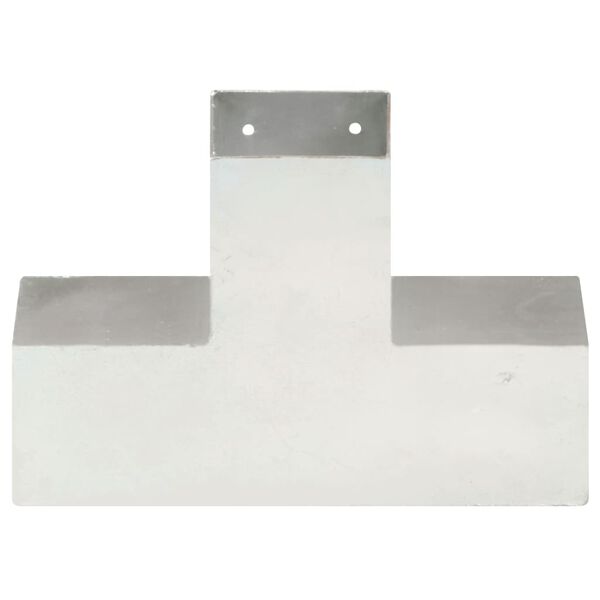 vidaXL Conector de postes en forma de X metal galvanizado 91x91 mm