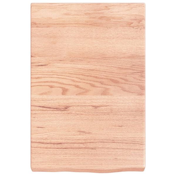 vidaXL Estante pared madera roble tratada marr&oacute;n claro 40x60x(2-6) cm