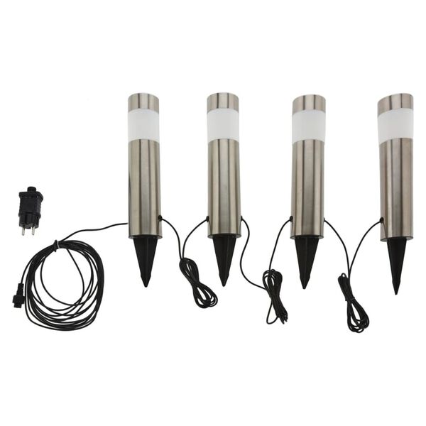 ProGarden Lámparas LED de jardín 4 unidades 6,3x37,5 cm