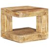 vidaXL Mesa de centro de madera maciza de mango 45x45x40 cm