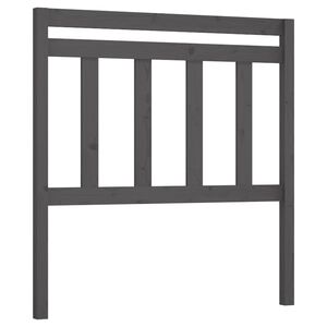 vidaXL Cabecero de cama madera maciza de pino gris 81x4x100 cm
