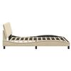 vidaXL Estructura de cama sin colch&oacute;n Hanko tela color crema 140x200 cm