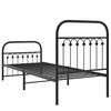 vidaXL Estructura cama sin colchón con estribo metal negro 75x190 cm