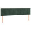 vidaXL Cama box spring colch&oacute;n y LED terciopelo verde oscuro 180x200cm