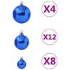 vidaXL Juego de bolas de Navidad 100 piezas azul