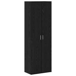 vidaXL Highboard Roble negro 60 x 35 x 180 cm Madera contrachapada