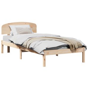 vidaXL Estructura de cama Natural 80 x 200 cm Madera de pino macizo