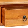 vidaXL Mesa Consola Natural 50,5 x 30 x 75,5 cm Madera de Caoba S&oacute;lida