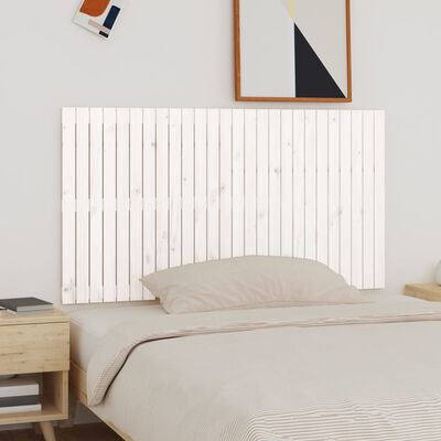 vidaXL Cabecero de cama de pared madera maciza pino blanco 166x3x90 cm