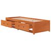 vidaXL Sof&aacute; cama sin colch&oacute;n madera maciza pino marr&oacute;n cera 90x200 cm