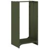 vidaXL Le&ntilde;ero verde oliva 40x30x80 cm Acero laminado en fr&iacute;o