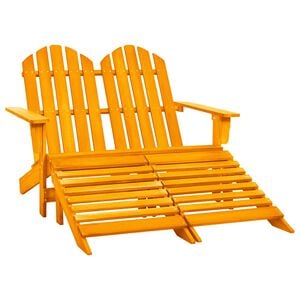 vidaXL Silla Adirondack de jard&iacute;n 2 plazas madera maciza abeto naranja