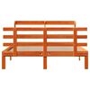 vidaXL Estructura cama con cabecero madera pino marr&oacute;n cera 150x200 cm