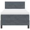 vidaXL Cama tipo Box Spring Gris oscuro 80 x 200 cm Terciopelo
