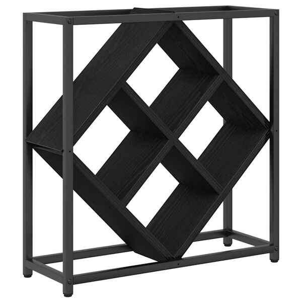 vidaXL Estante de Vino Roble Negro 51 x 18 x 52,5 cm