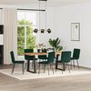 vidaXL Sillas de comedor 6 unidades terciopelo verde oscuro