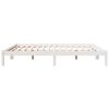 vidaXL Cama extralarga sin colch&oacute;n madera maciza pino blanca 180x210cm