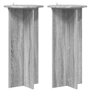 vidaXL Soporte de plantas 2 uds. Gris Sonoma 40 x 40 x 80 cm