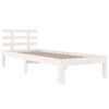 vidaXL Estructura de cama sin colchón madera maciza blanco 100x200 cm