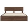 vidaXL Estructura de cama Roble Marr&oacute;n 200 x 200 cm Madera Ingenieril