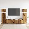 vidaXL Conjunto de mueble de TV 8 piezas montado la pared madera vieja