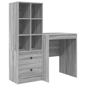 vidaXL Escritorio Gris Sonoma 105,5 x 50 x 127 cm 2 uds.