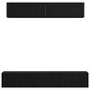 vidaXL Conjunto de mueble de TV 5 pcs Roble Negro Madera de ingeniería
