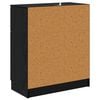 vidaXL Aparador Roble Negro 60 x 30 x 70 cm Madera de ingenier&iacute;a