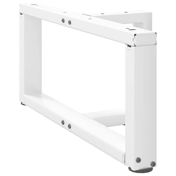 vidaXL Patas para mesa de centro en forma de T (2 unidades), color blanco, 60 x 25 x (30-31) cm, acero
