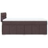 vidaXL Cama box spring con colch&oacute;n tela marr&oacute;n oscuro 90x190 cm