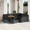vidaXL Conjunto de sof&aacute;s de jard&iacute;n 12 pcs Negro rat&aacute;n sint&eacute;tico