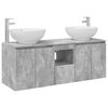 vidaXL Juego de Muebles de Ba&ntilde;o 3 uds. Gris Hormig&oacute;n