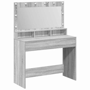 vidaXL Mesa Tocador Gris Sonoma 100 x 41 x 135 cm Madera de ingenier&iacute;a