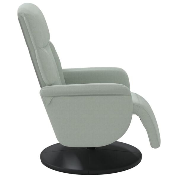 vidaXL Sill&oacute;n reclinable con reposapi&eacute;s terciopelo gris claro