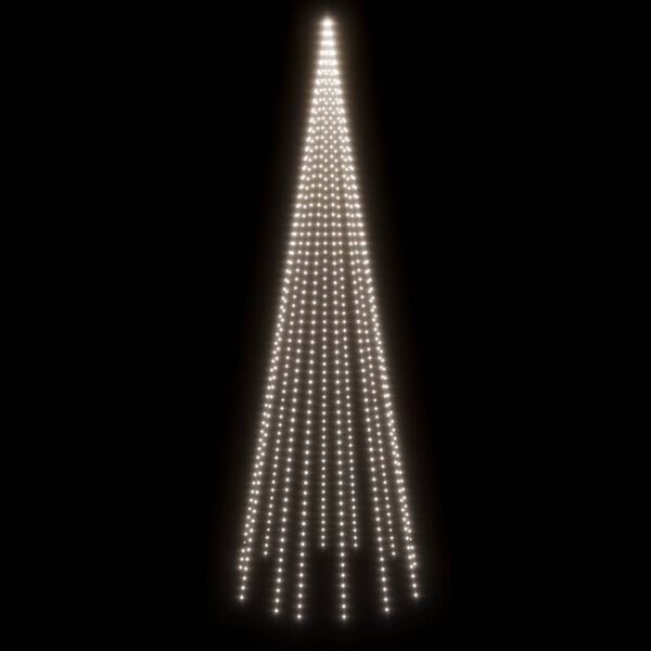 vidaXL &Aacute;rbol de Navidad en asta de bandera 732 LED blanco fr&iacute;o 500 cm