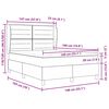 vidaXL Cama tipo Box Spring Marr&oacute;n oscuro 140 x 190 cm tela