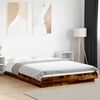 vidaXL Estructura de cama madera de ingenier&iacute;a roble ahumado 140x190cm
