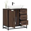 vidaXL Mueble de lavabo madera de ingeniería roble marrón 65x33x60 cm