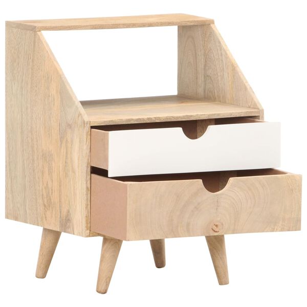 vidaXL Mesita de noche de madera maciza de mango 40x30x50 cm