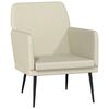 vidaXL Sill&oacute;n de cuero sint&eacute;tico color crema 61x78x80 cm