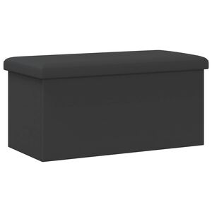vidaXL Banco con almacenaje plegable gris PVC