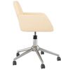 vidaXL Silla de oficina giratoria tela color crema