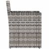 vidaXL Muebles de jard&iacute;n con cojines 3 piezas rat&aacute;n sint&eacute;tico gris